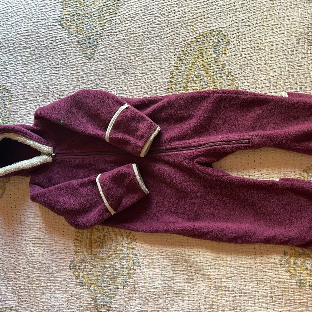 Columbia Maroon Kids One Piece Footie - Picture 2 of 4